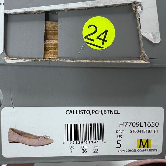 Vionic Callisto Ballet Shoes H7709L1400 Peach Botanic Women's 5M NWB - Picture 10 of 10